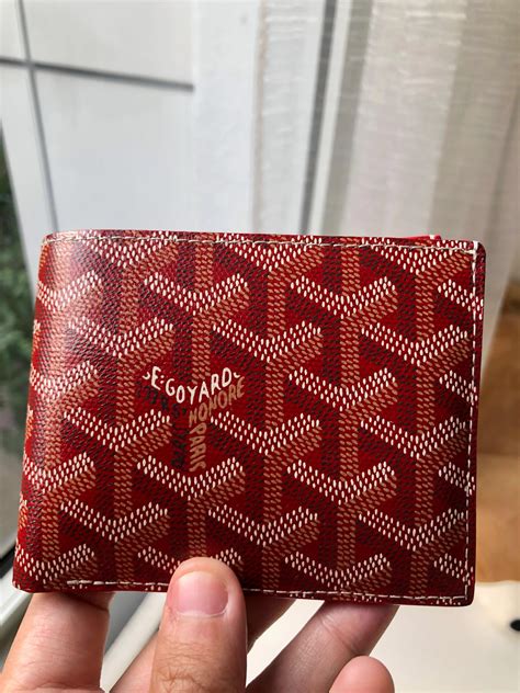 goyard card wallet red|authentic goyard card holder.